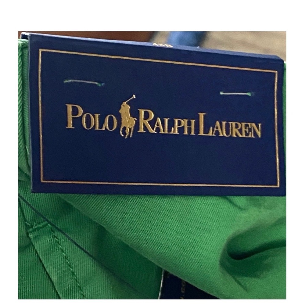 Polo Ralph Lauren Mens Green Tyler Big Pleated Cotton Chino Shorts NWT 48 - Picture 7 of 10